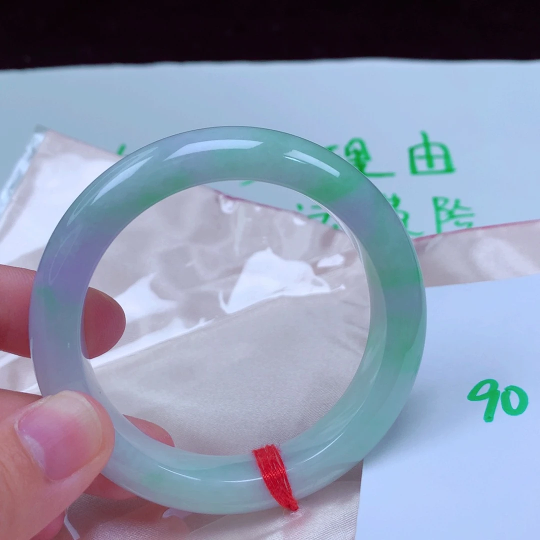 未镶嵌手镯翡翠缅甸天然A货翡翠手镯53.6