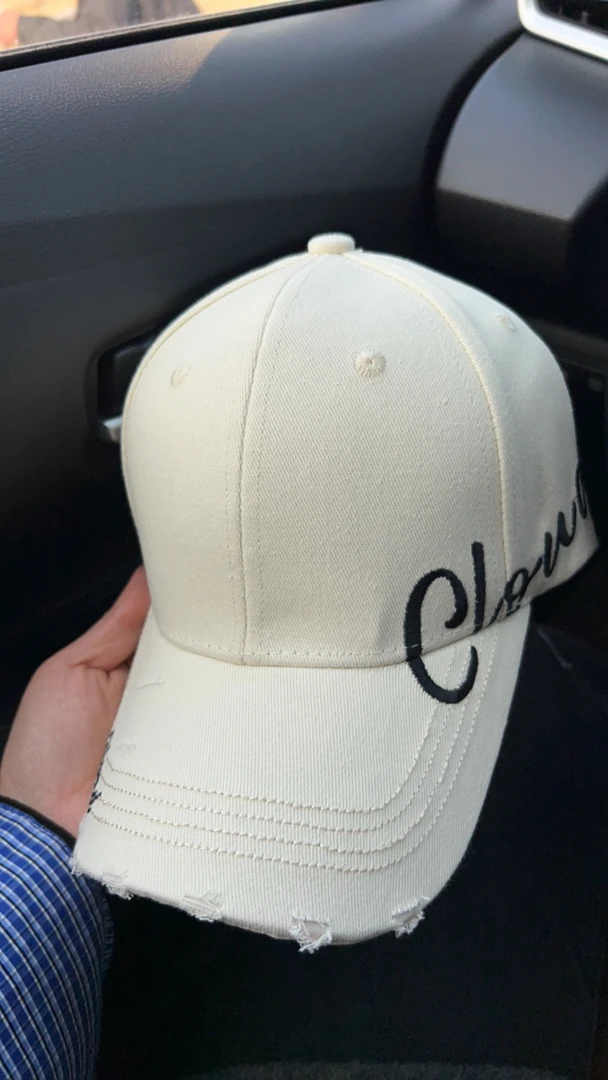 Clo硬顶棒球帽女夏季2025新款深顶宽檐大头围刺绣鸭舌帽子显脸小
