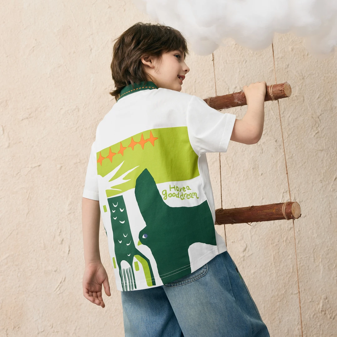 【设计师系列】MQD童装25夏季新款时尚POLO衫圆领T恤9652W0433