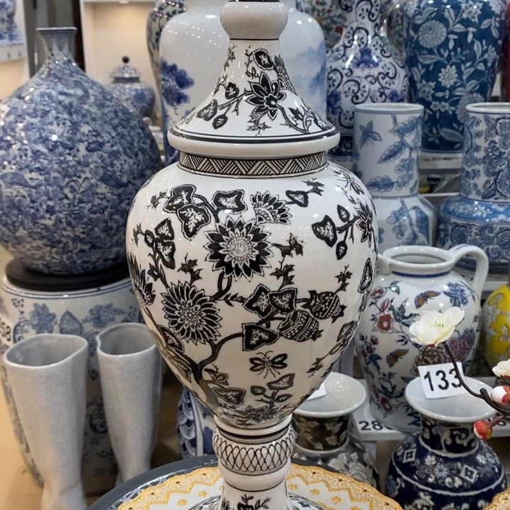 【闪购商品】摆件M***Z陶瓷罐子储物罐摆件