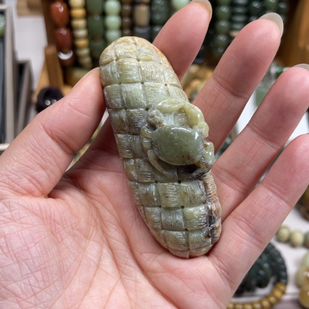 【闪购商品】岫岩河磨玉（透闪石质玉）手把件未镶嵌