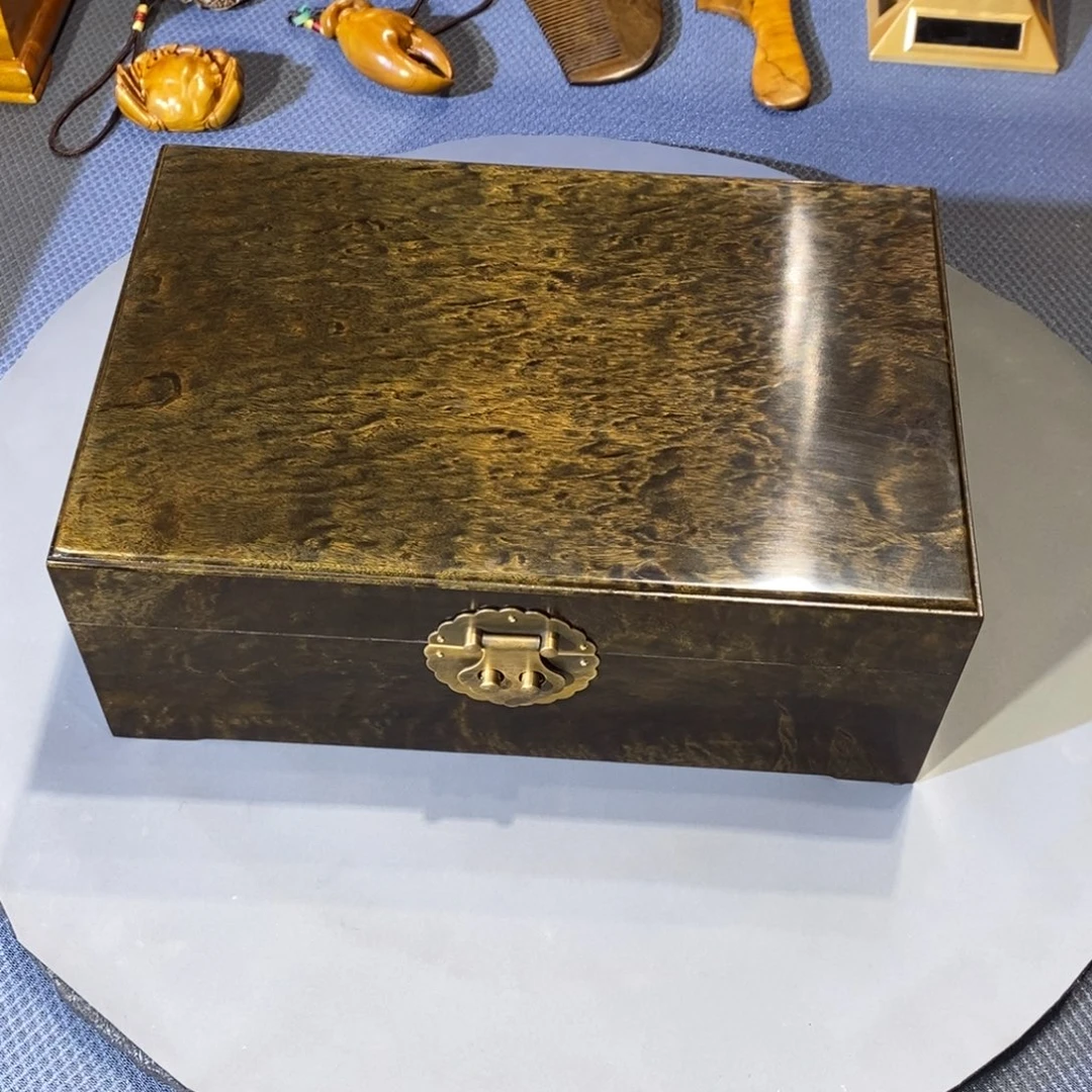 重***哥楠木金丝楠木乌木首饰盒30