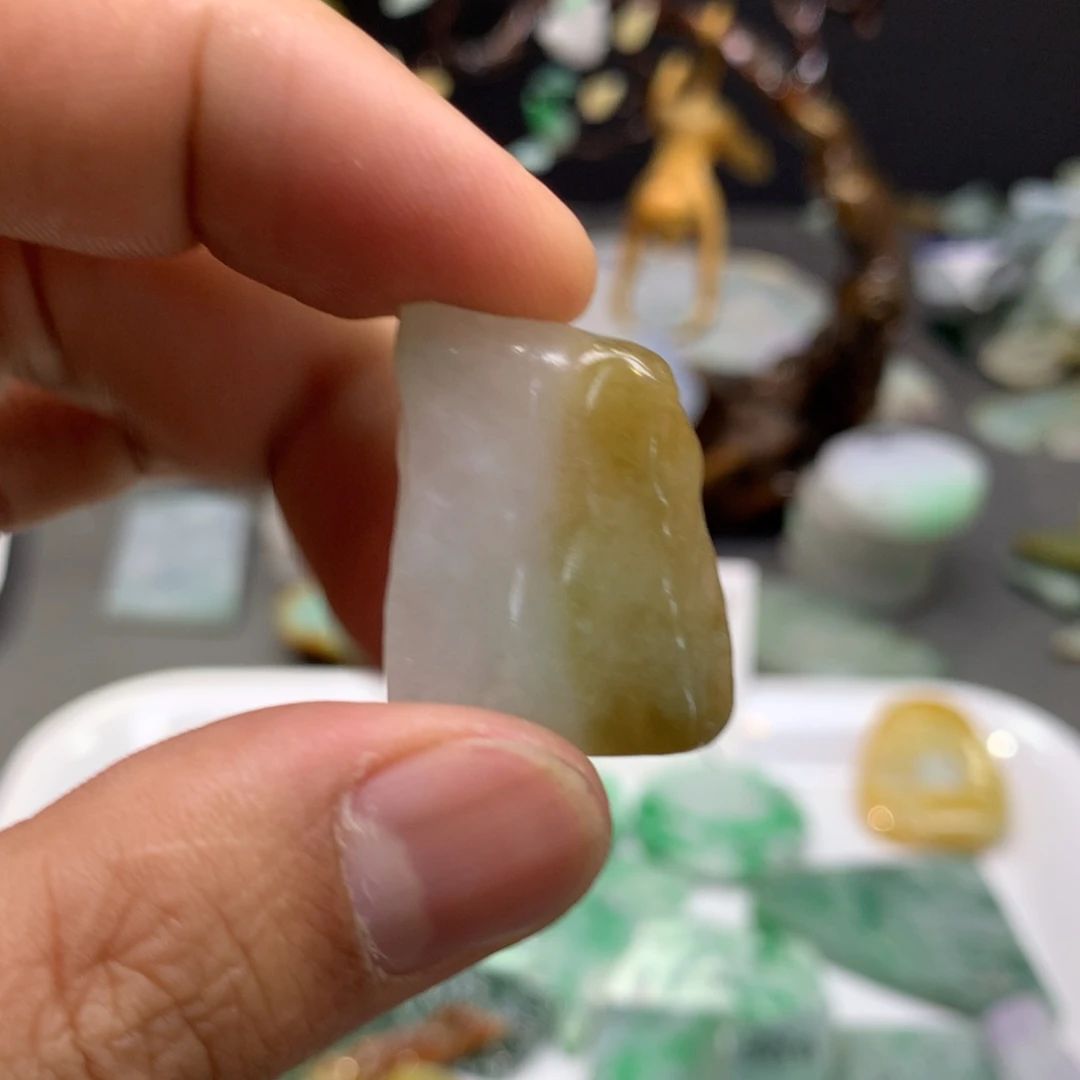 翡翠吊坠(不含链)银S925镶嵌D*H