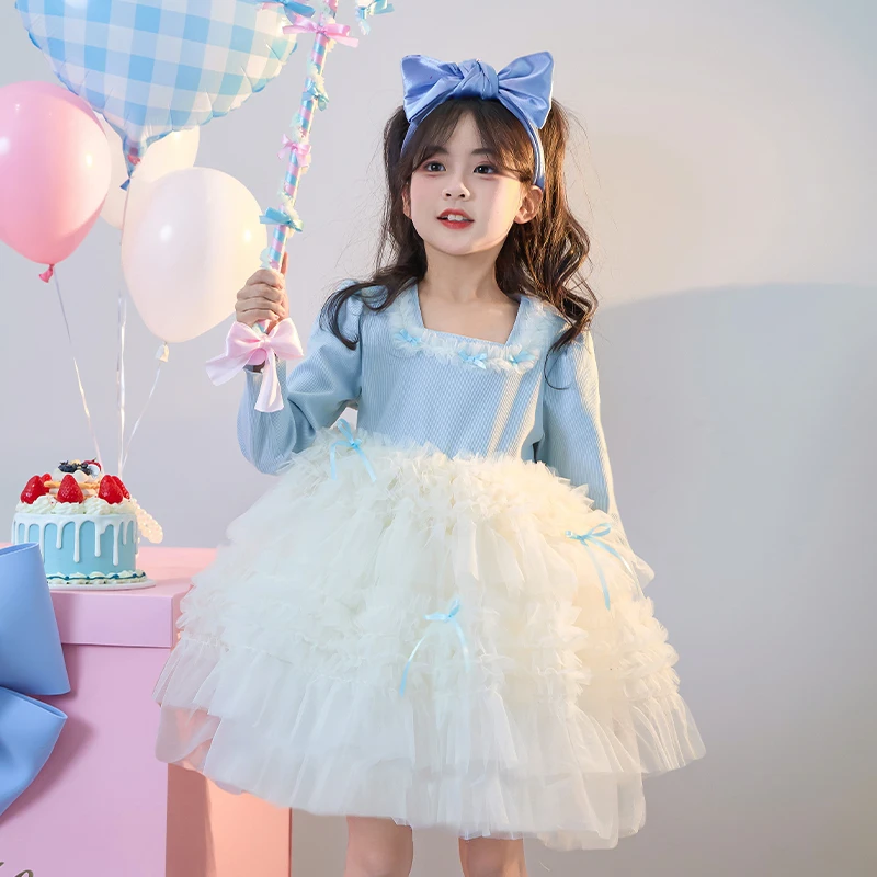 66公主原创设计裙女童春装裙子2025新款小女孩甜美连衣裙25Q009