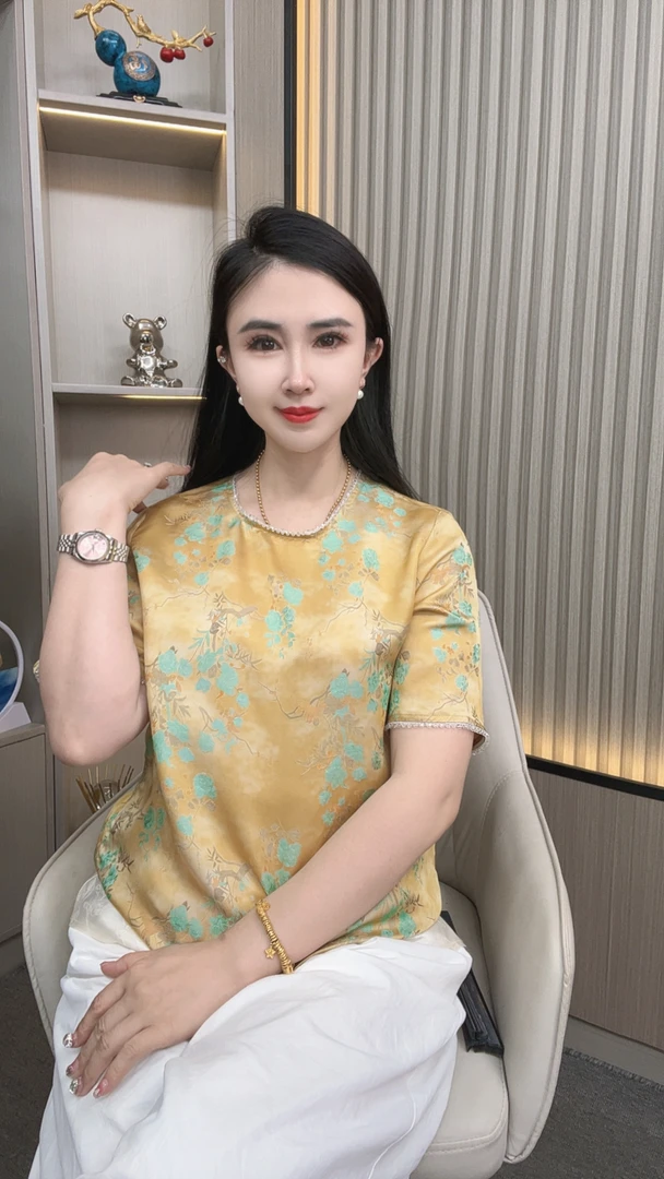 【羽凡】夏季新中式国风短袖时尚百搭气质显瘦