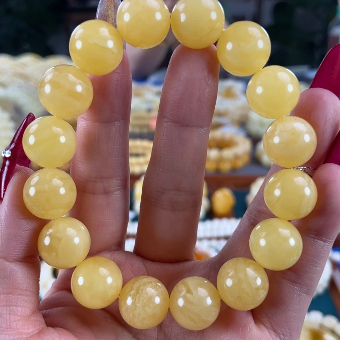 琥珀未镶嵌珠宝奇石13圆珠23.87