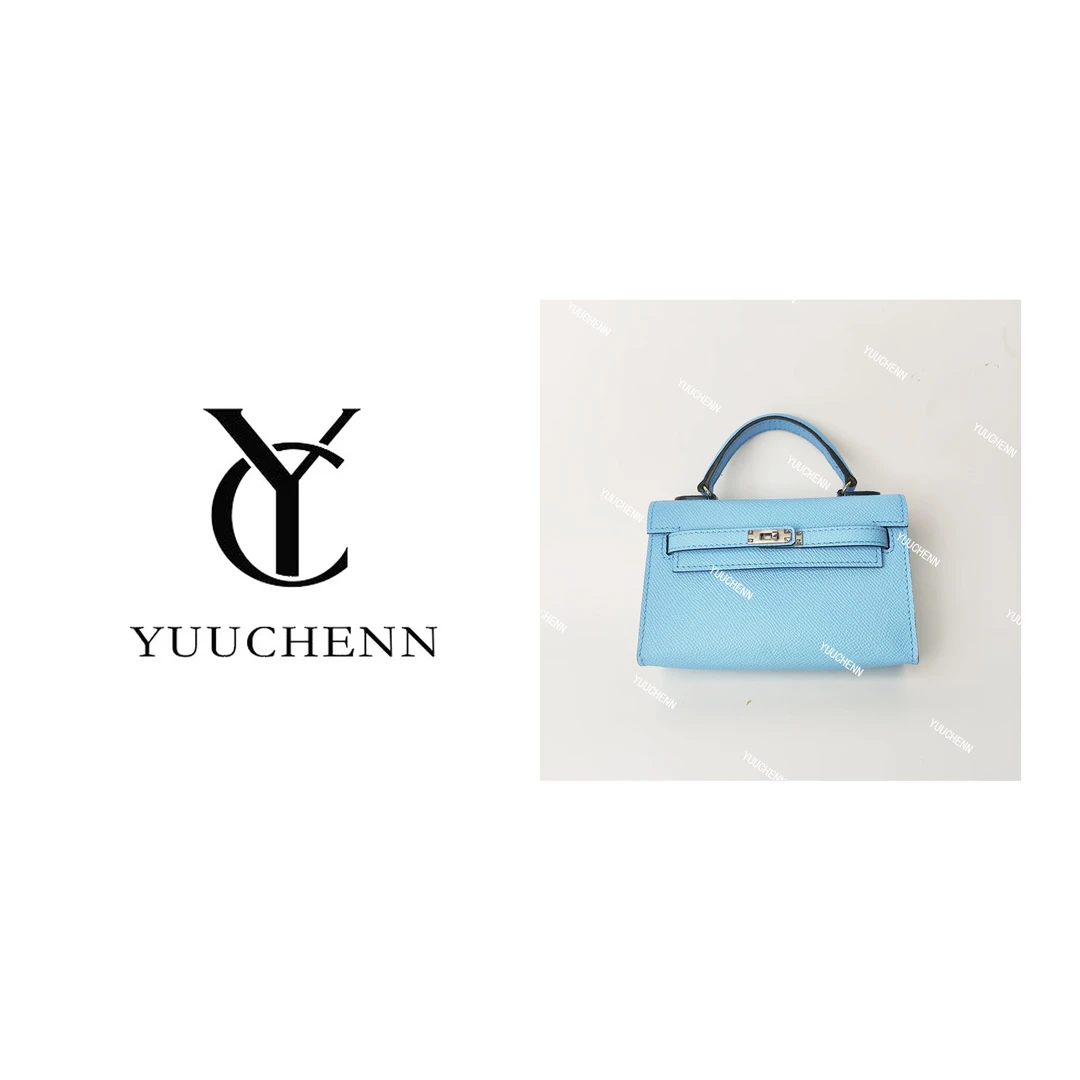 YUUCHENN/【kelly】包包进口牛皮14cm 糖果蓝 HH5803