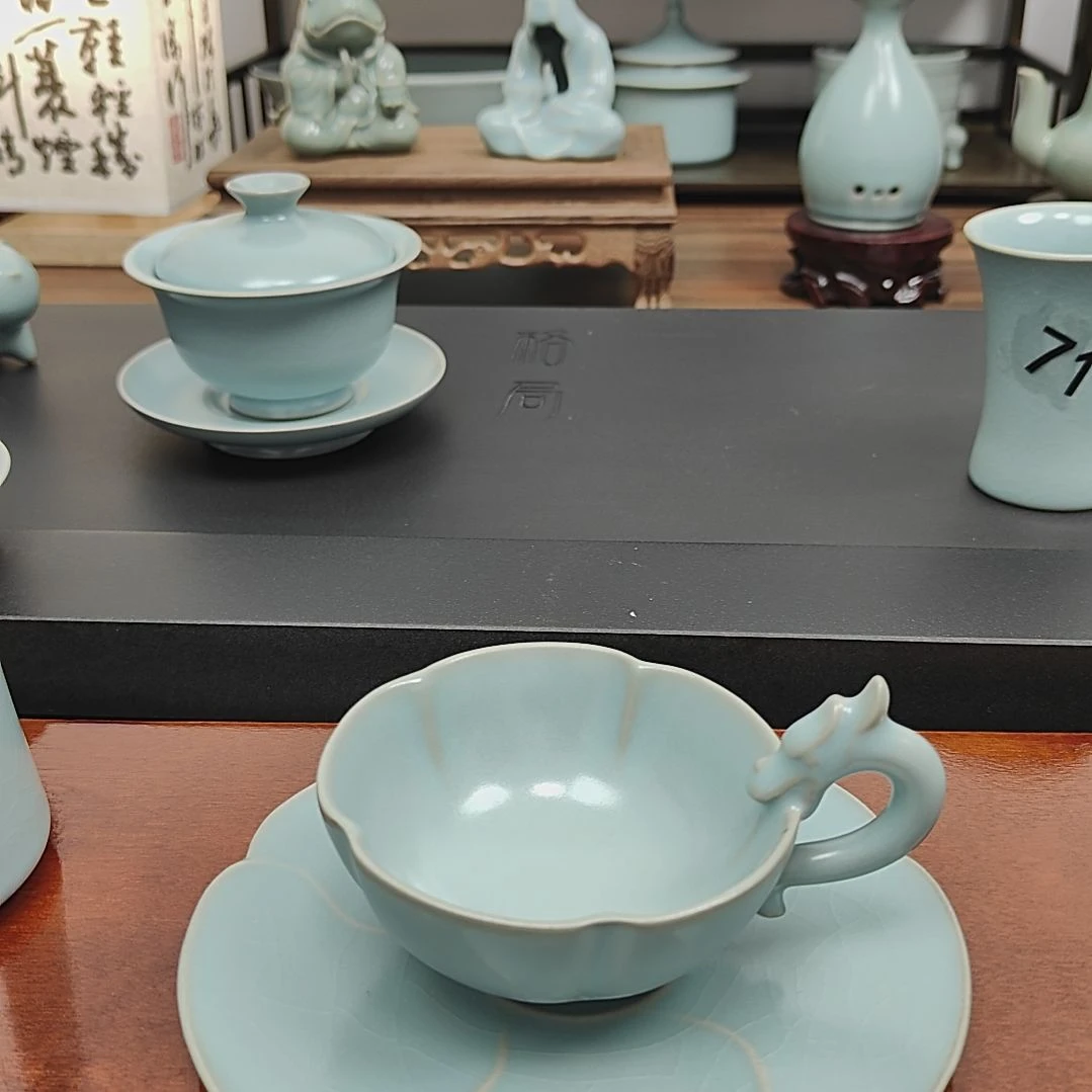 手工仿古釉罗汉杯微瑕福利捡漏