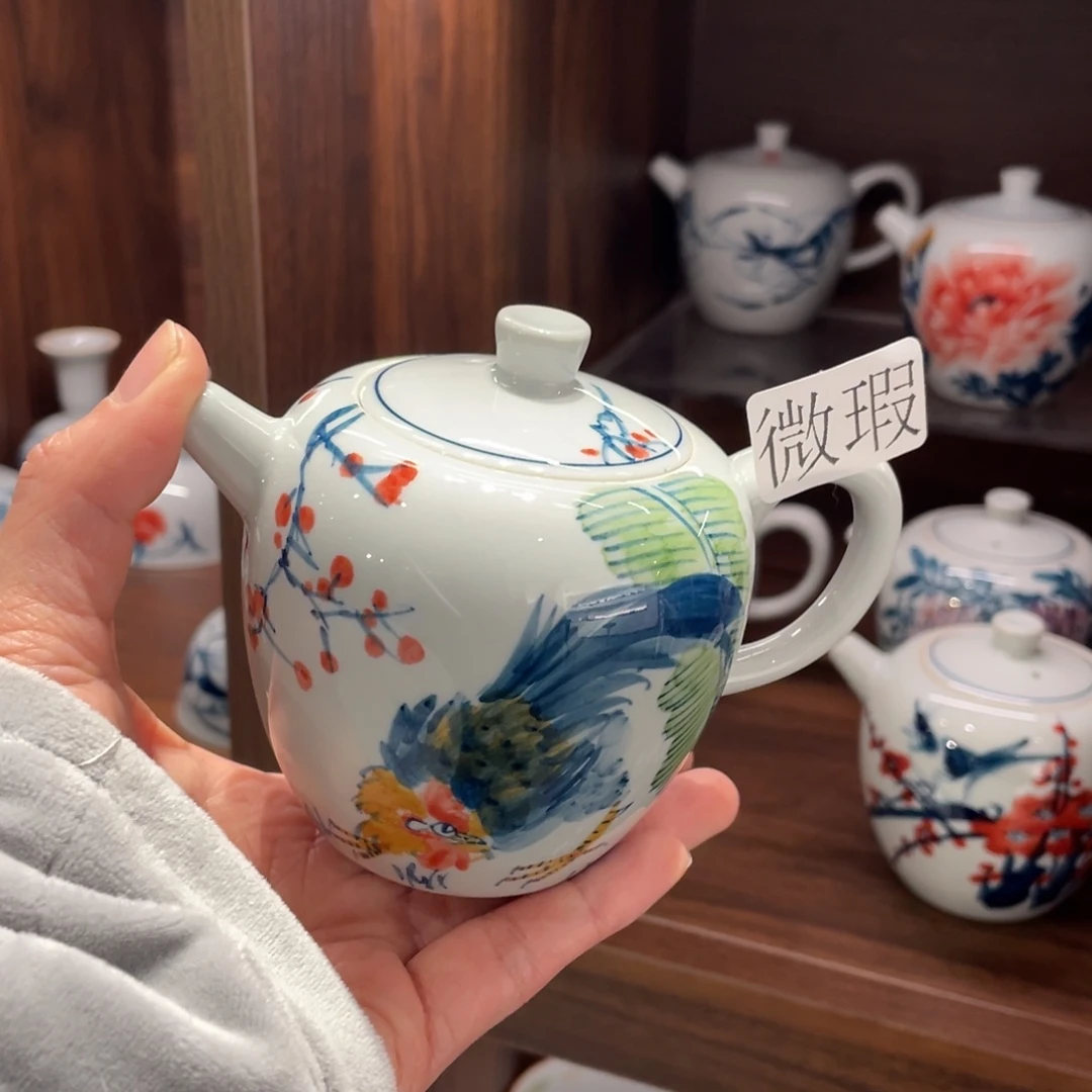 微瑕釉下彩纯手绘