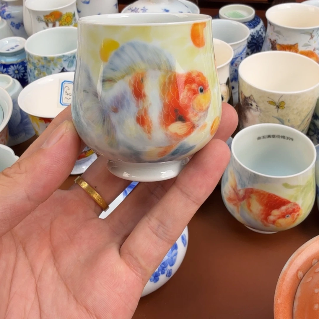 楼***）摆件景德镇瓷器手工手绘