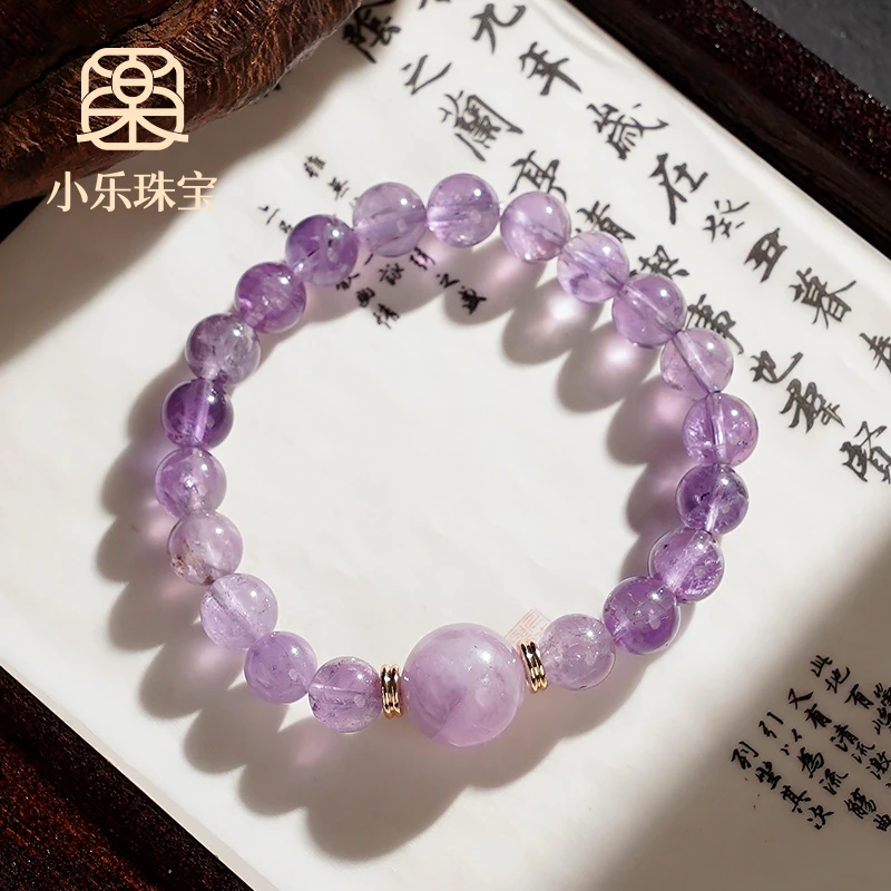 清新淡雅紫水晶紫锂辉女式手链多样性发一-10138