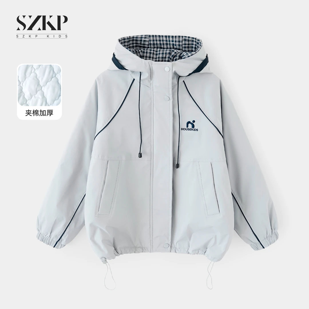 SZKP冬季新款女童保暖上衣中大童休闲时尚儿童加厚外套BGYD556616
