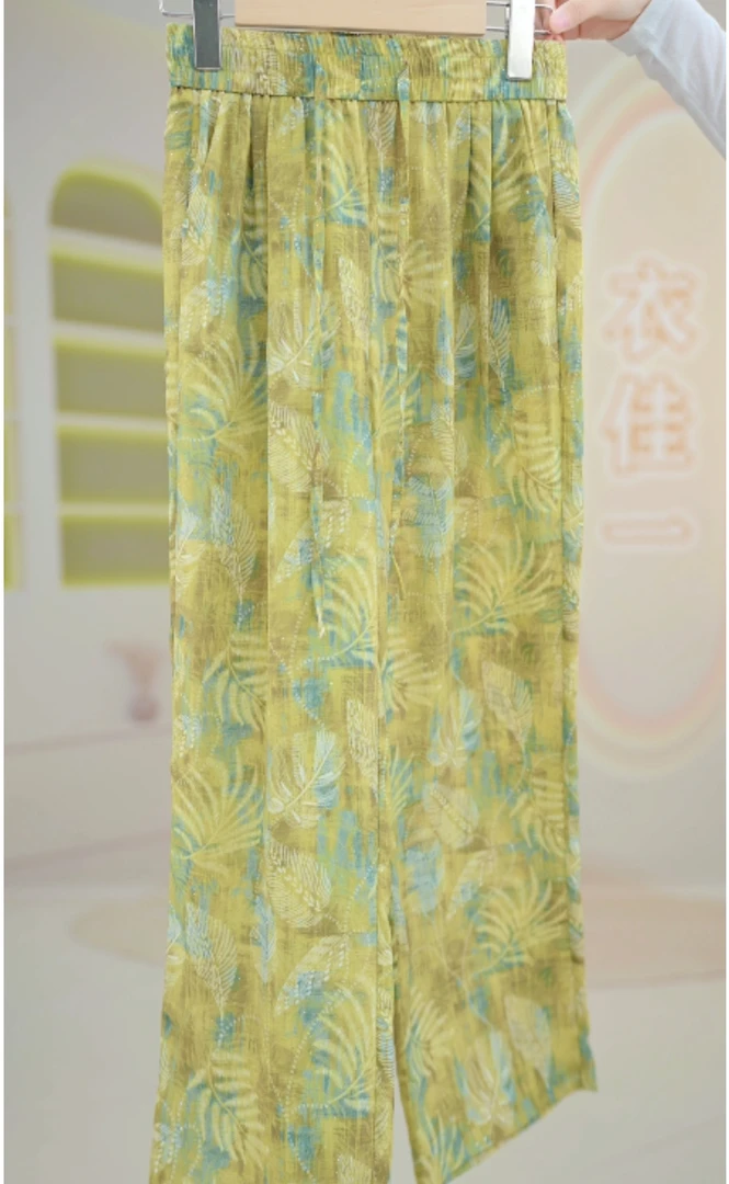 Y1235新款夏季薄款时尚休闲阔腿裤女07