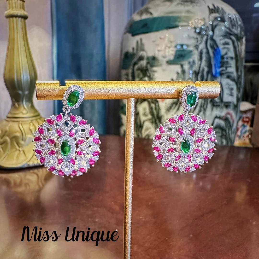 S6097曼陀罗圆形耳环