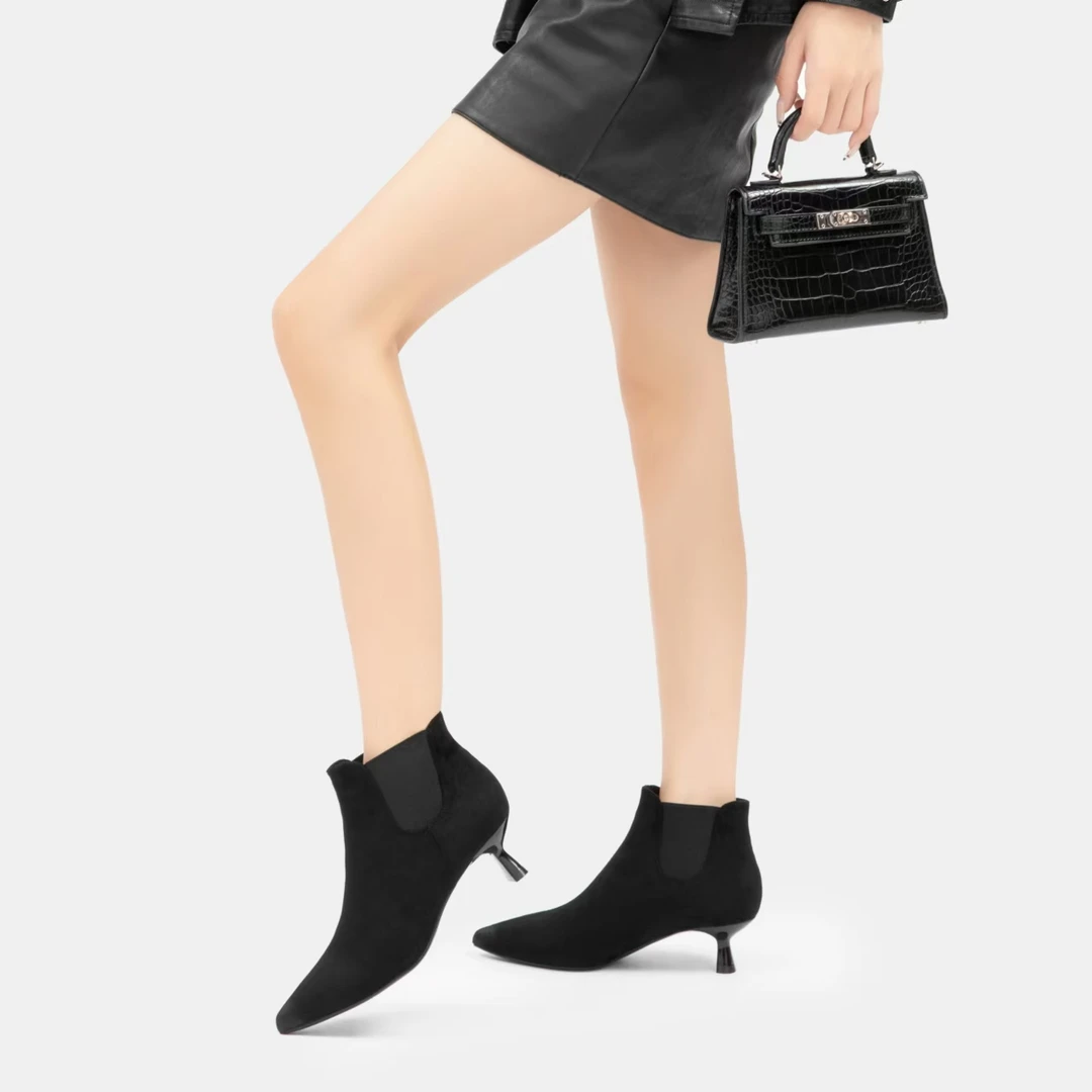 0123-37 时装靴女靴百搭短筒单靴女鞋 LBR D 45137