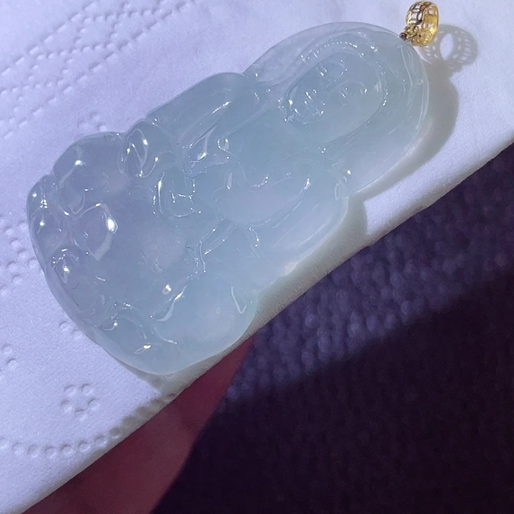 颈饰18K金镶嵌翡翠翡翠