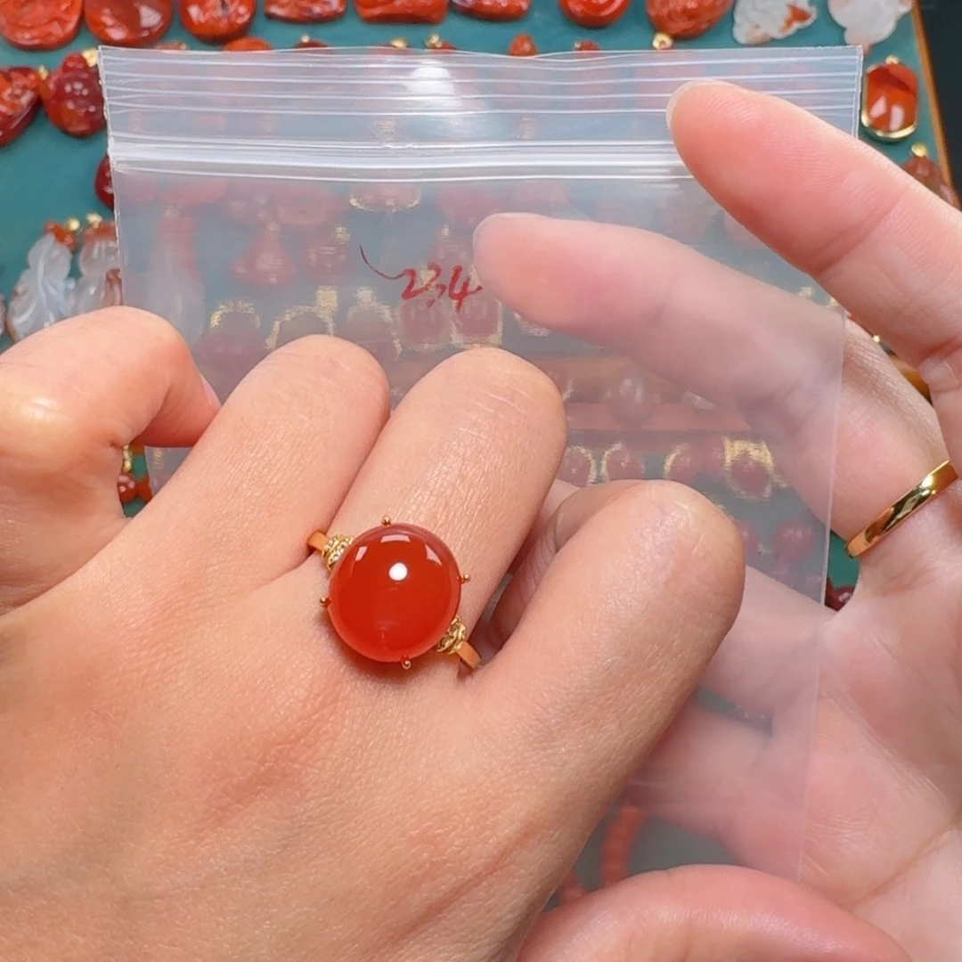 南红玛瑙南红银S925镶嵌