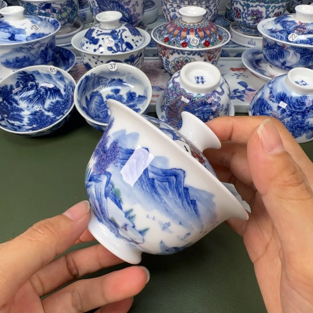景德镇纯手工纯手绘茶具木木7
