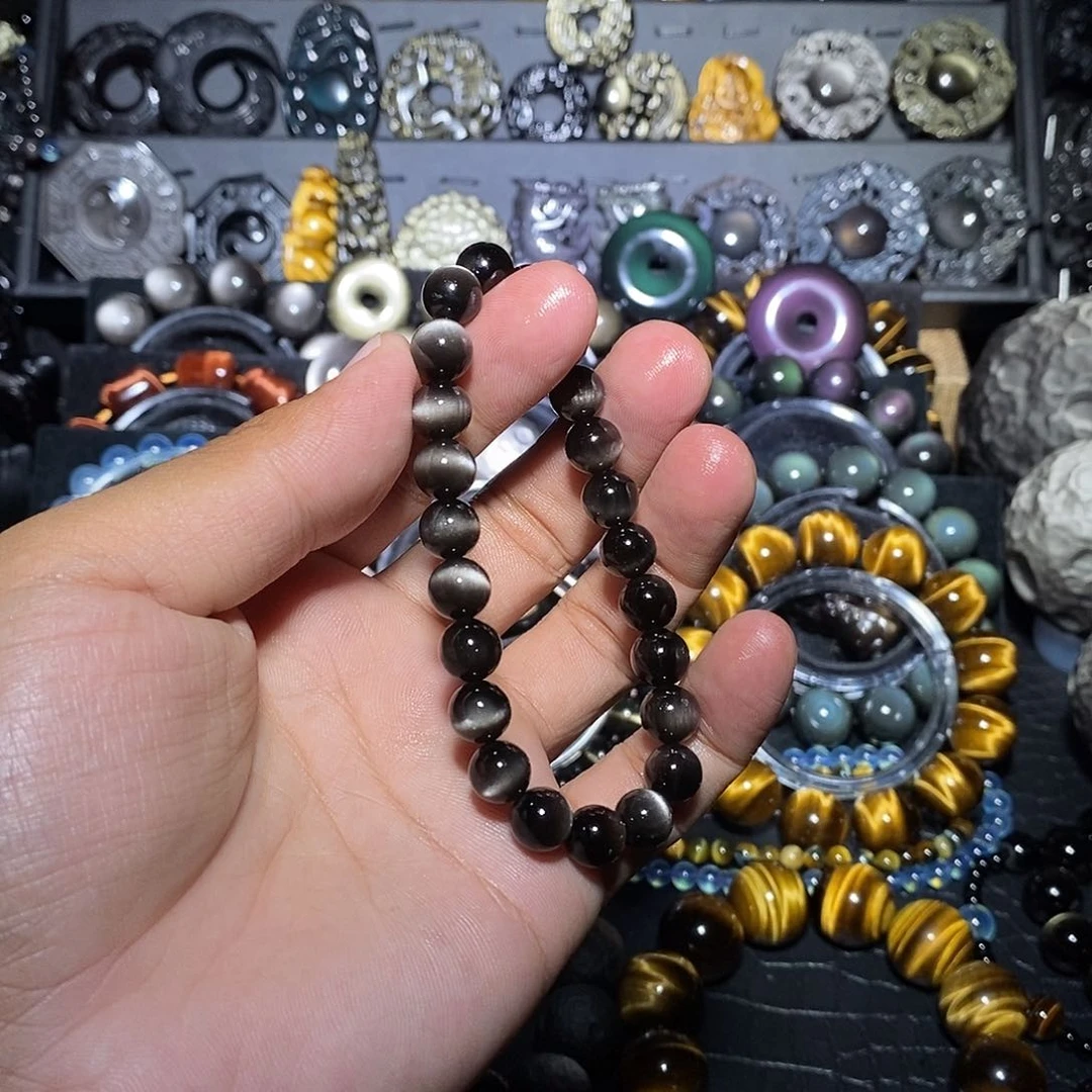 木***木黑曜岩未镶嵌手链