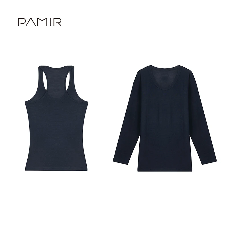 【冬姐精选】PAMIR春夏新款女桑蚕丝圆领休闲长袖套装 PZ589