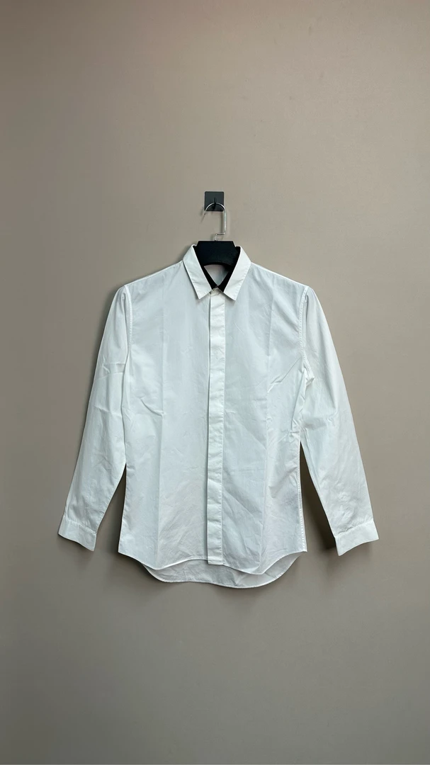 99新 DIOR/迪奥 经典翻领白色长袖衬衫/38码/公价6150