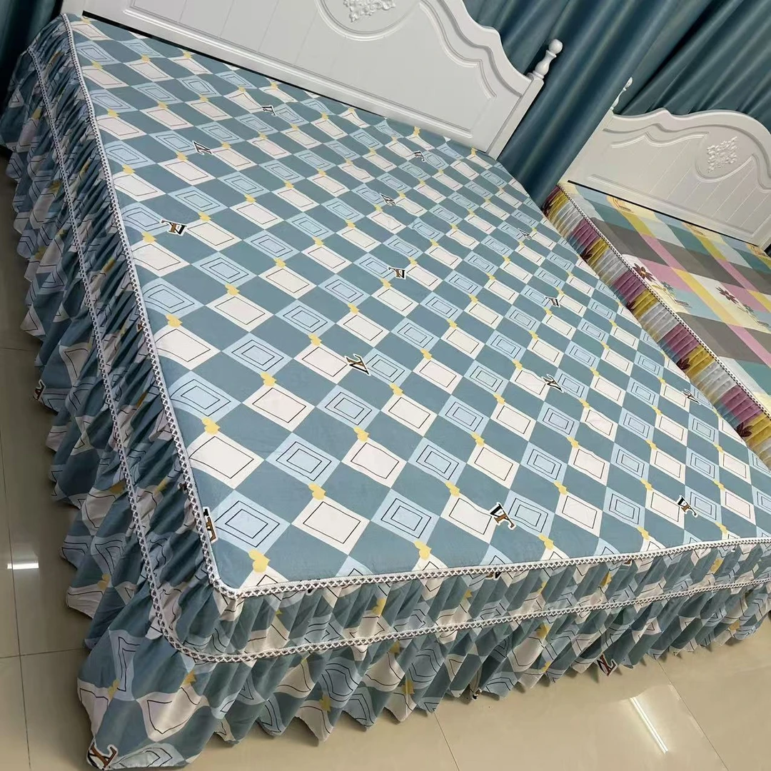 磨毛加厚床罩（休闲时光）防滑加厚床单