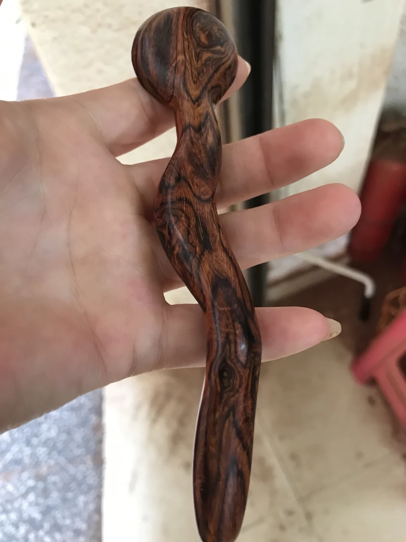 海南黄花梨满纹勺子