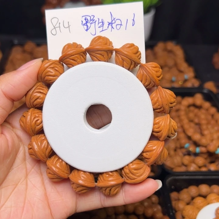 桃核把件野生籽16手串