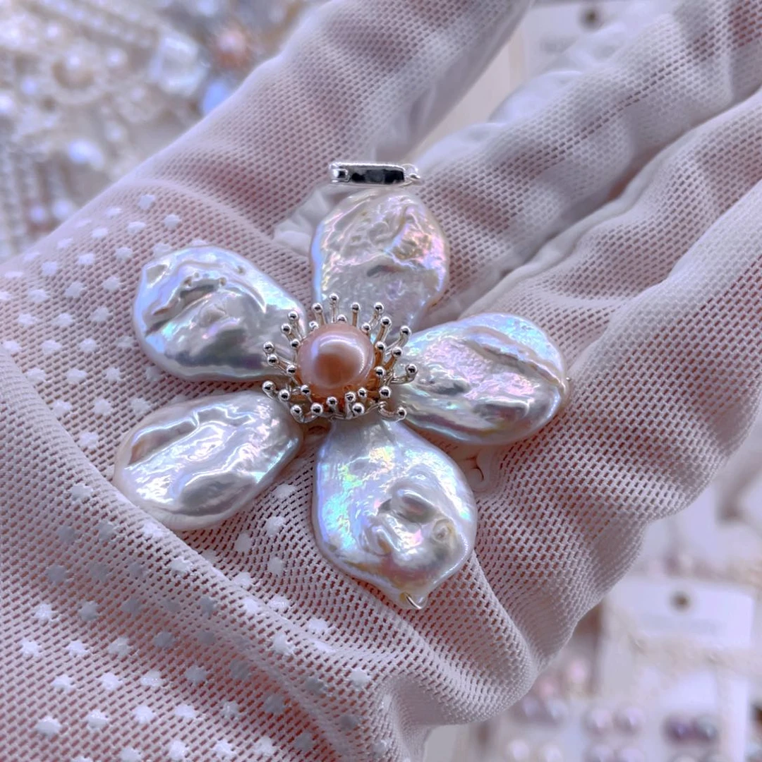 未镶嵌耳饰淡水珍珠吊坠