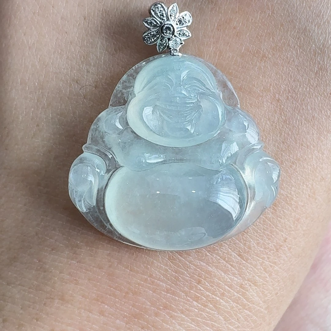 翡翠颈饰18K金镶嵌?****?佛