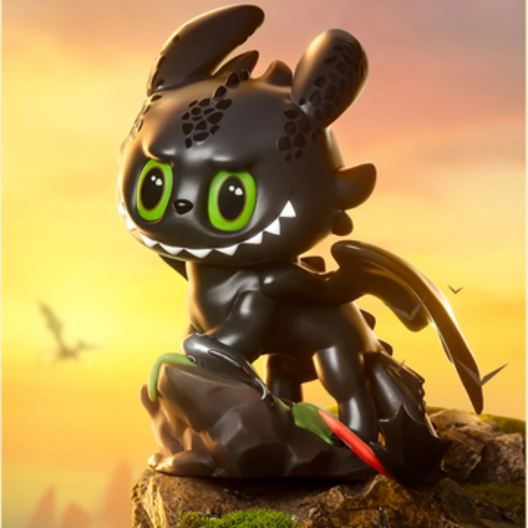 驯龙高手无牙仔，黑色无牙仔开封确认款大号手办手办