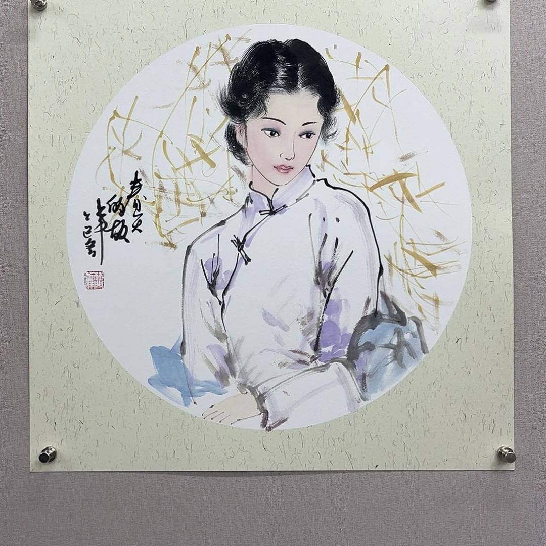 国画艺术家真人手绘