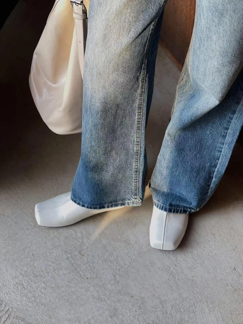 MUZI-港风通勤复古半拖单鞋666-3