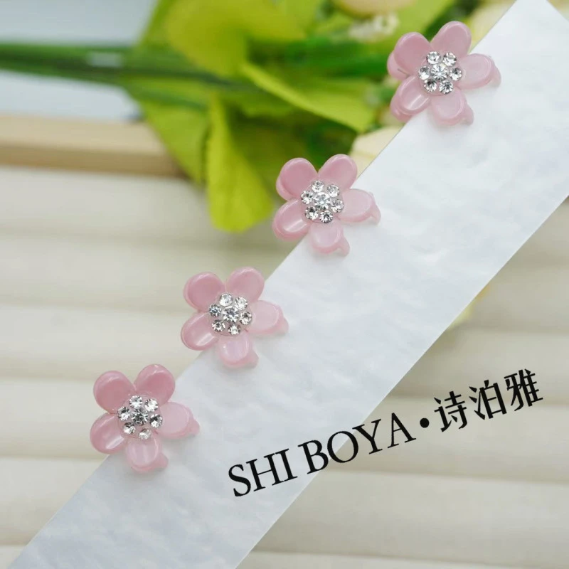 诗泊雅 亚克力/树脂小号抓夹花朵发夹刘海侧边花夹小夹子