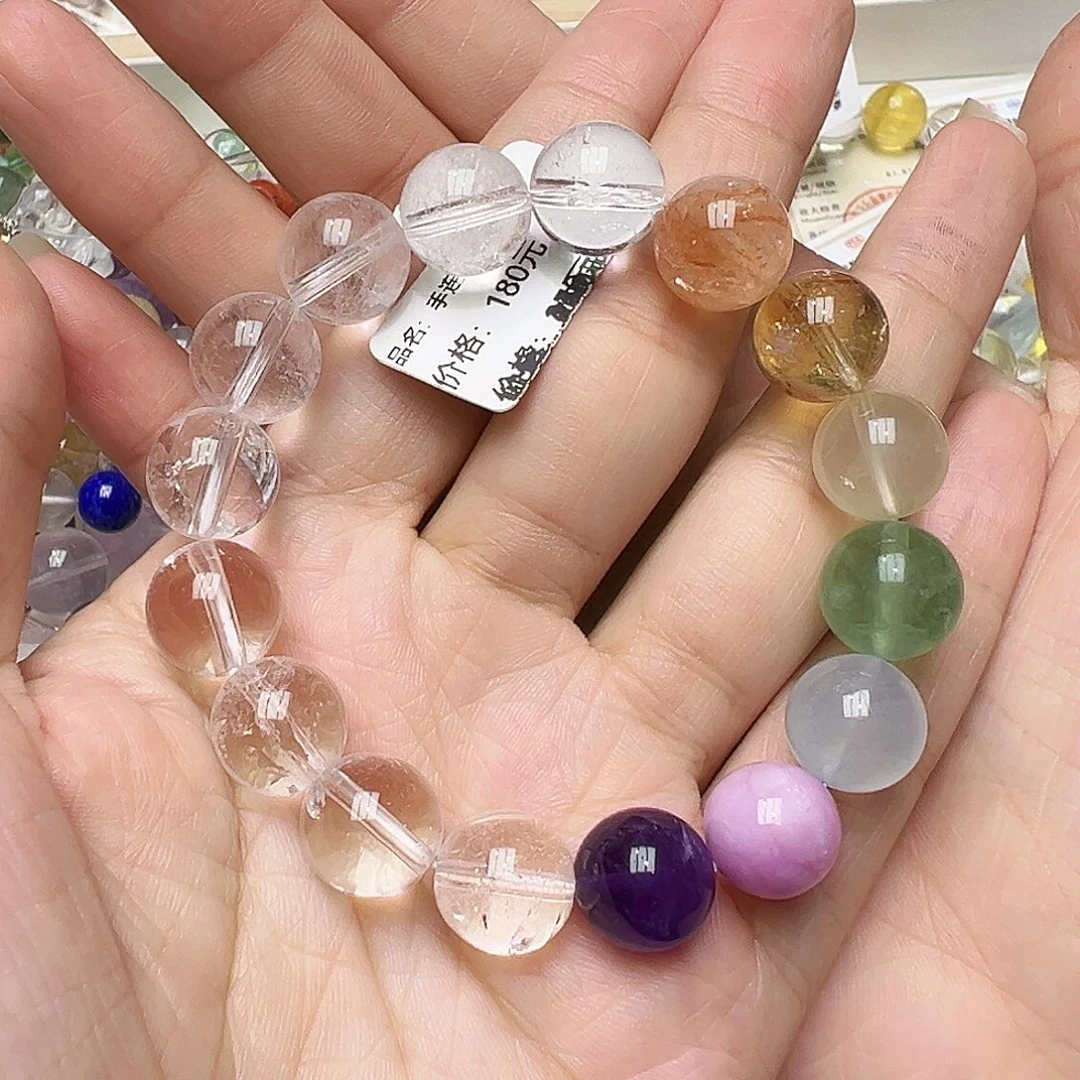 水晶未镶嵌手链多样性发一