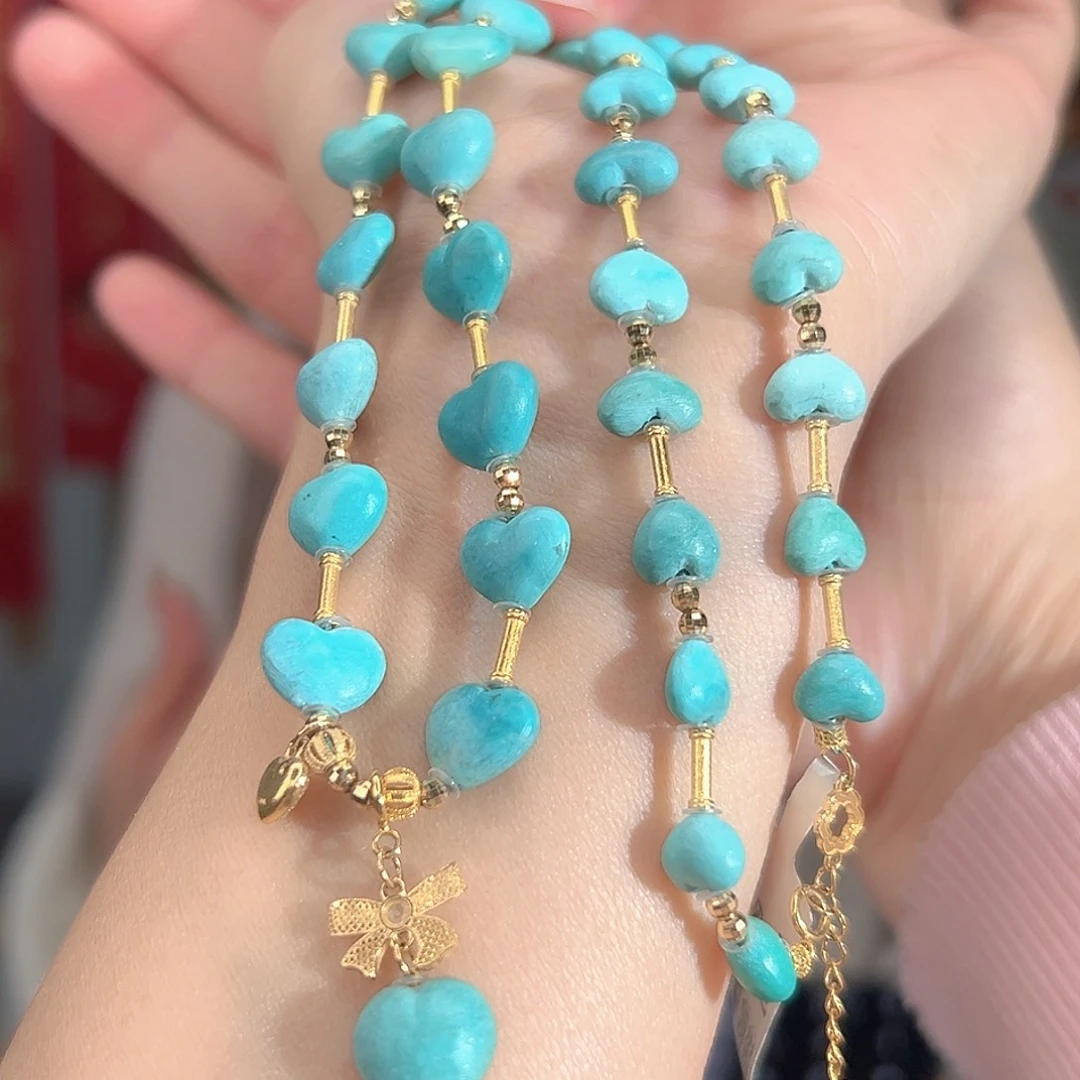 绿松石18K金镶嵌珠宝奇石