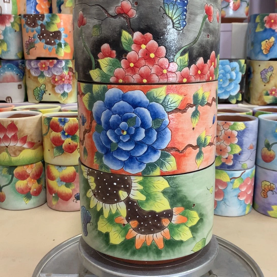 福利花盆，手绘花盆