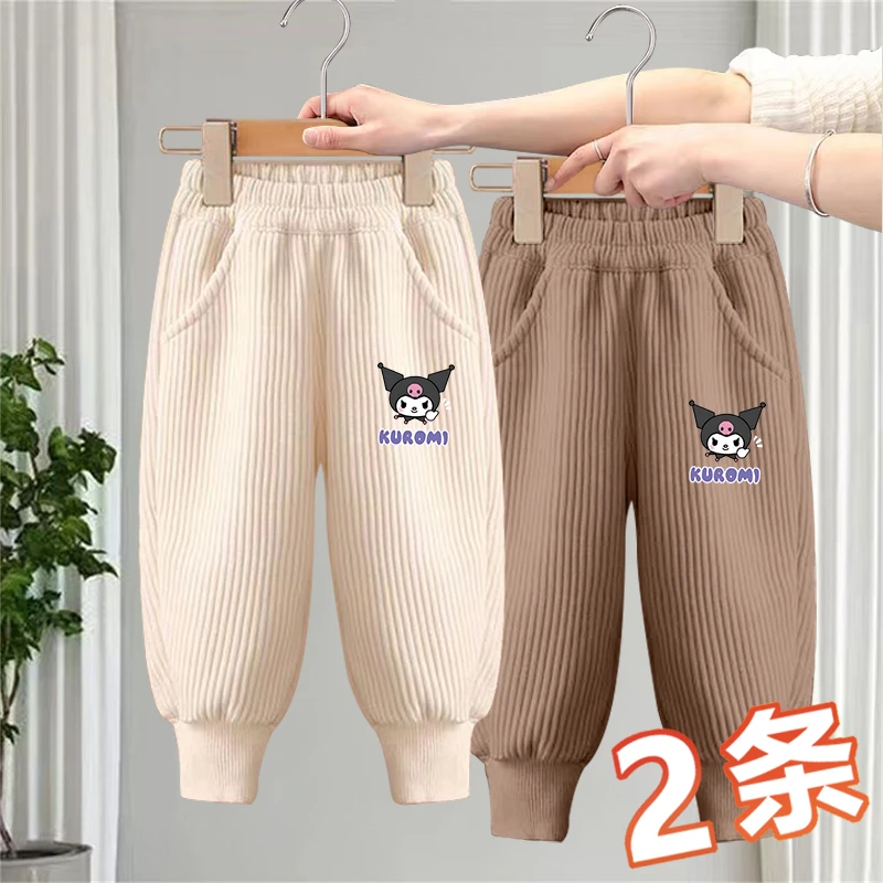 女童裤子春秋款2025新款儿童装洋气灯芯绒长裤中大童休闲运动裤