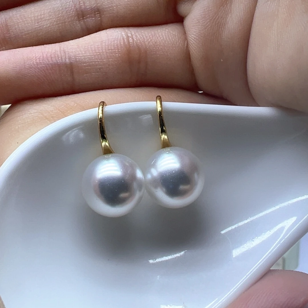 银S925镶嵌淡水珍珠耳饰