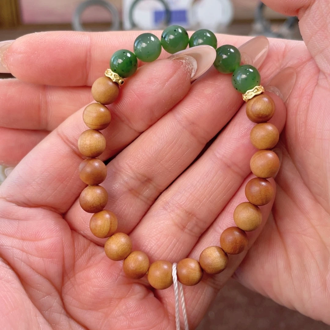 和田玉（碧玉）手链未镶嵌