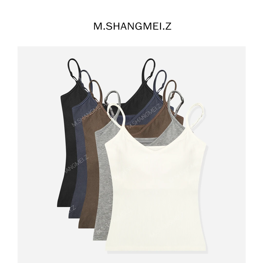 M.SHANGMEI.Z/沐熙【内搭法则】美大哥舒适打底吊带背心X093037