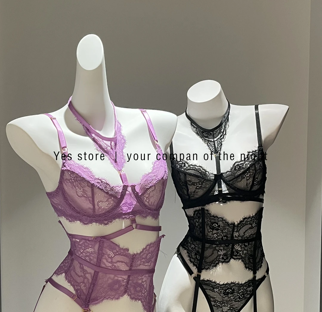 Yes store【钓系御姐】性感吊带束腰鱼骨聚拢重工背心女士法式蕾丝