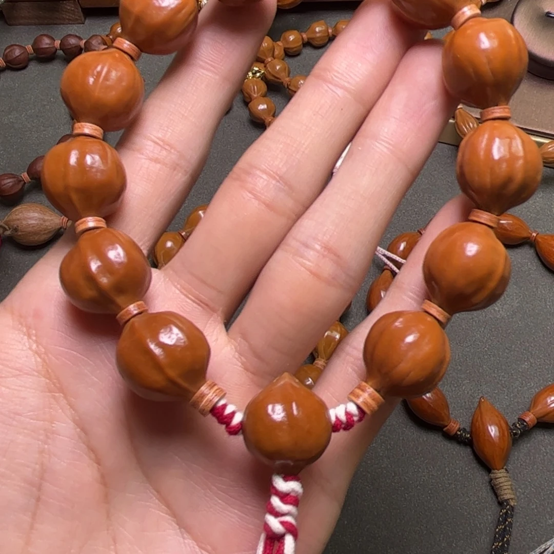 橄榄核手串/手链精抛水晶蜜桃