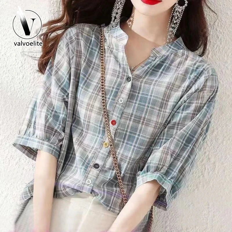VALVOELITE夏季新款休闲百搭上衣女法师小众别致设计女士春秋衬衫