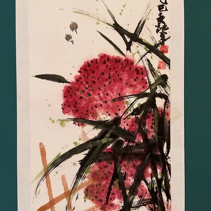 国画陆老师画作画作