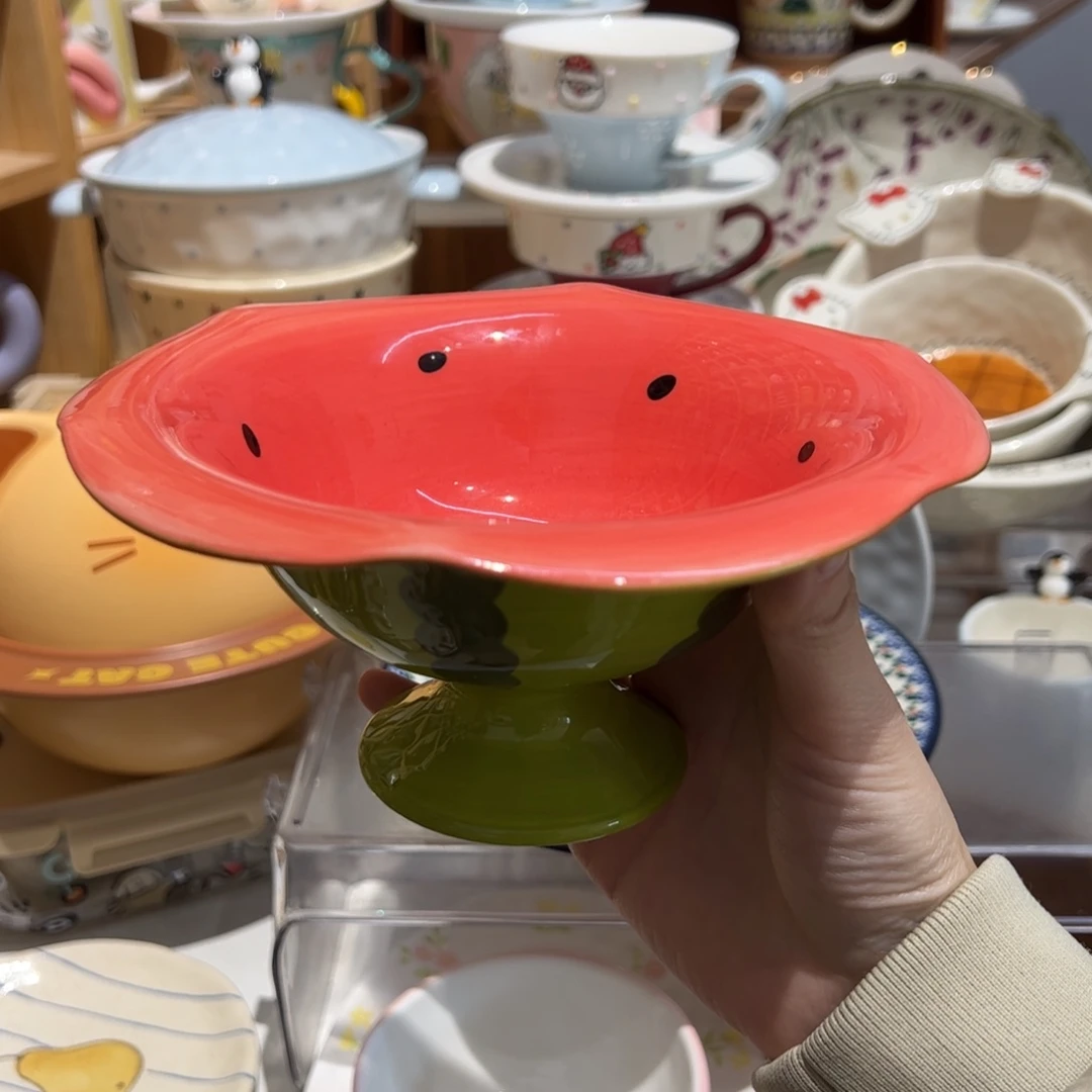 西瓜沙拉碗釉下彩