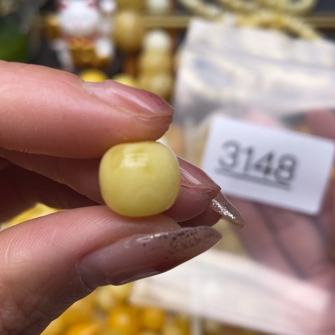 蜜蜡珠宝奇石未镶嵌孔道微瑕12