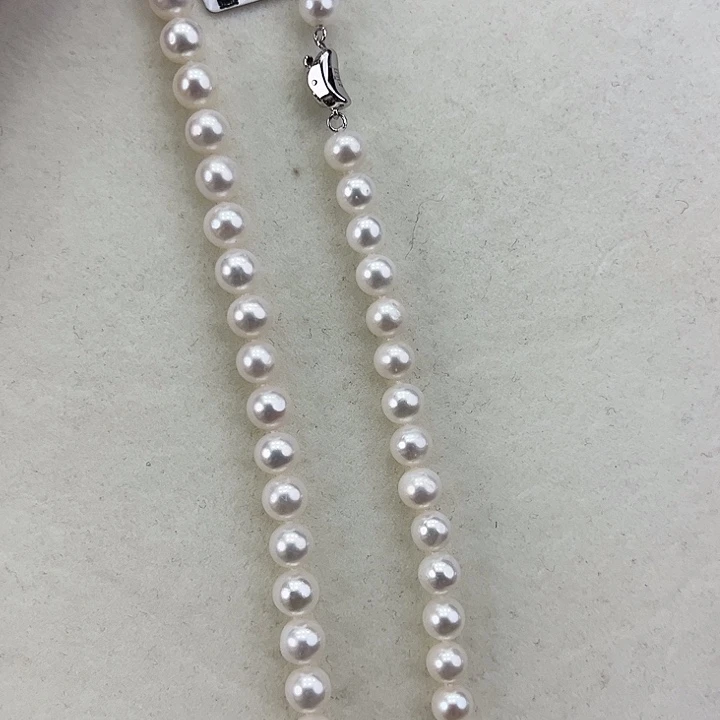 淡水珍珠颈饰银S925镶嵌➕7高品