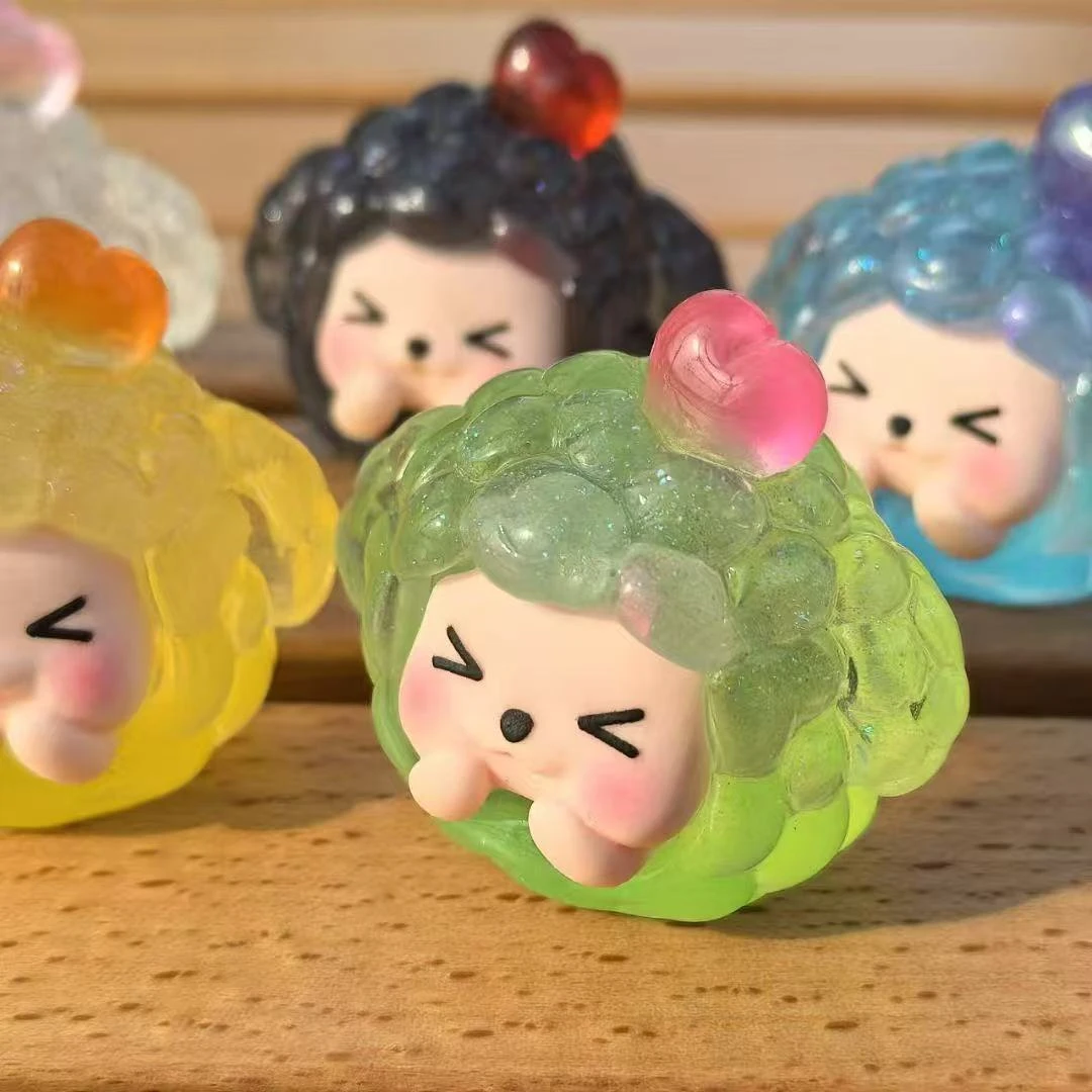 对对碰可爱摆设夜光细闪kiki小团子树脂DIY直播间现拆链接