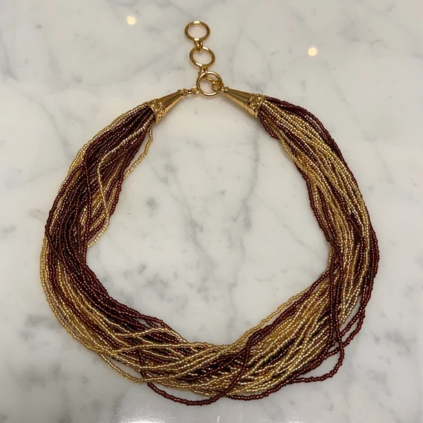 钛钢项链 【大G精选】“流光溢彩” 小众复古串珠多层叠搭项链